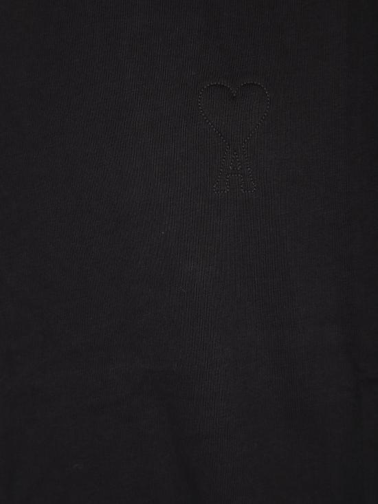 27FW 아미 화이트 코튼 드 하트 엠보스 티셔츠 UTS357 726 001 Black - AMI