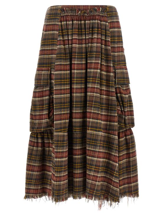 26FW 알13 숏 스커트 R13WR689R932BRUSTBROWNPLAID
