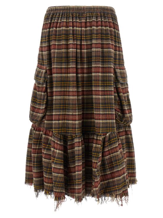 26FW 알13 숏 스커트 R13WR689R932BRUSTBROWNPLAID - R13