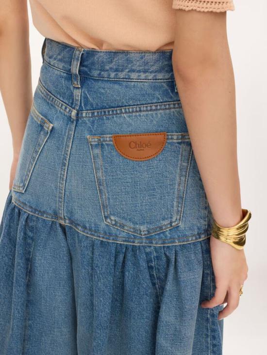 26FW 끌로에 스트레이트 팬츠 CH26ADP50901 40C DENIM BLUE - CHLOE