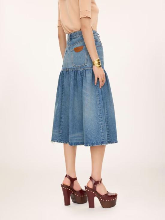 26FW 끌로에 스트레이트 팬츠 CH26ADP50901 40C DENIM BLUE - CHLOE