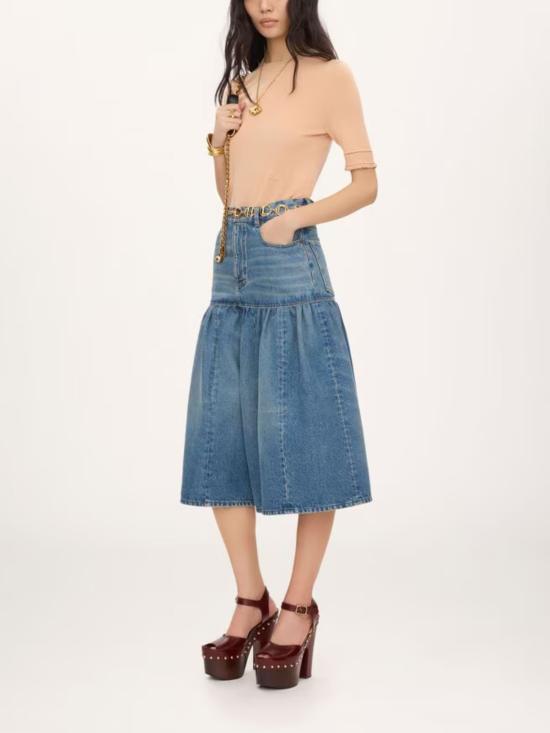 26FW 끌로에 스트레이트 팬츠 CH26ADP50901 40C DENIM BLUE - CHLOE