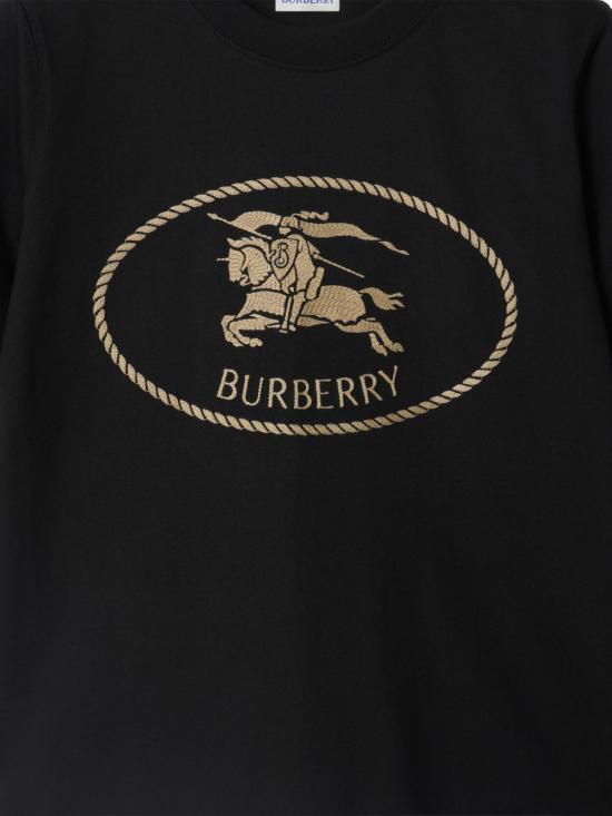 26FW 버버리 나이트 스탬프 코튼 티셔츠 8111658 A1189 BLACK - BURBERRY