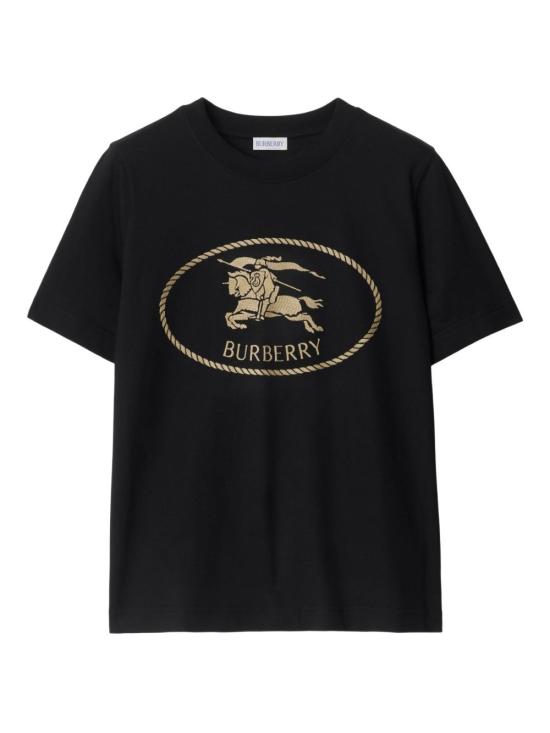 26FW 버버리 나이트 스탬프 코튼 티셔츠 8111658 A1189 BLACK