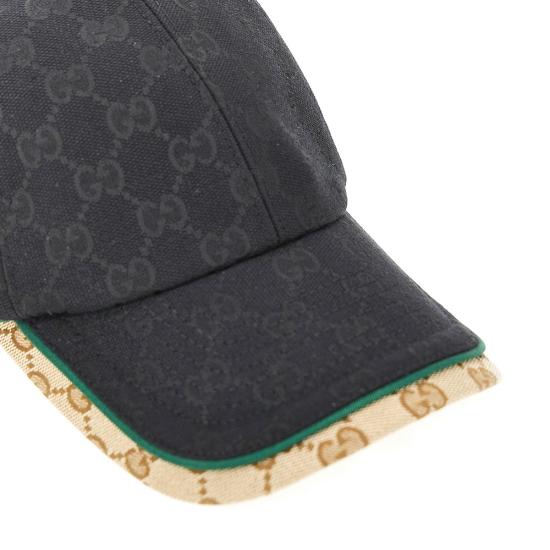 26FW 구찌 GG 코튼 캔버스 베이스볼 캡 A001I24HBK3 Black - GUCCI