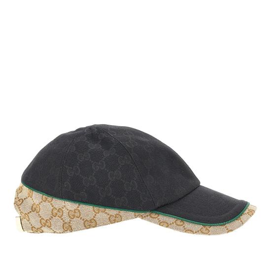 26FW 구찌 GG 코튼 캔버스 베이스볼 캡 A001I24HBK3 Black - GUCCI