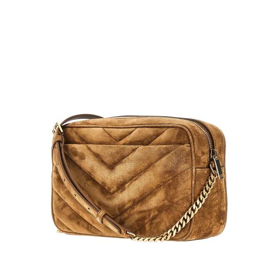 26FW 생로랑 루루 마틀라세 스웨이드 카메라 백 869468AAEY6 Brown - SAINT LAURENT
