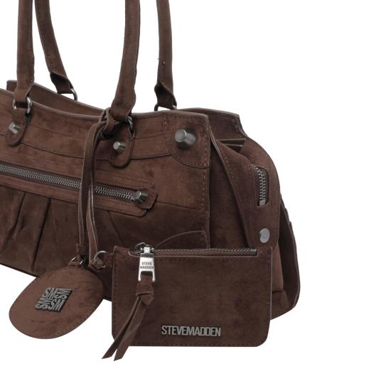 26FW 스티브매든 숄더백 BRAVYN CHOCOLATE SILVER BROWN - STEVE MADDEN