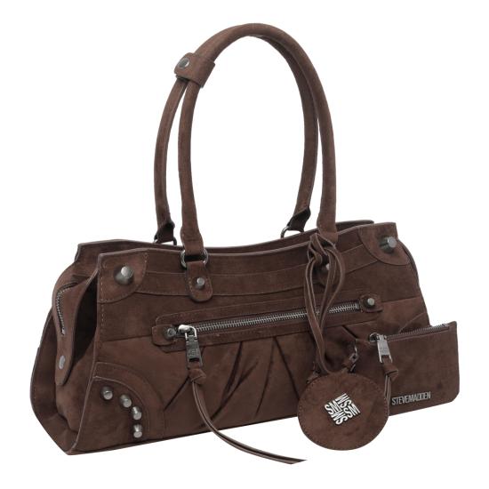 26FW 스티브매든 숄더백 BRAVYN CHOCOLATE SILVER BROWN - STEVE MADDEN
