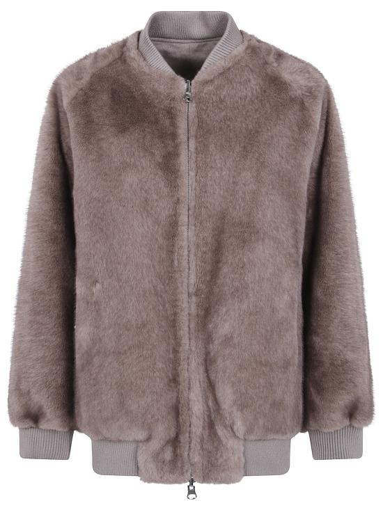 26FW 발렌티니 1972 봄버 자켓 4151 ECO MINK RVRS TAUPE - VALENTINI 1972