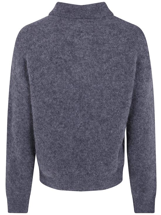 26FW 아미 알파카 아미 롱 슬리브 폴로 스웨터 HPL405 KN0021 A189 CHARCOAL - AMI
