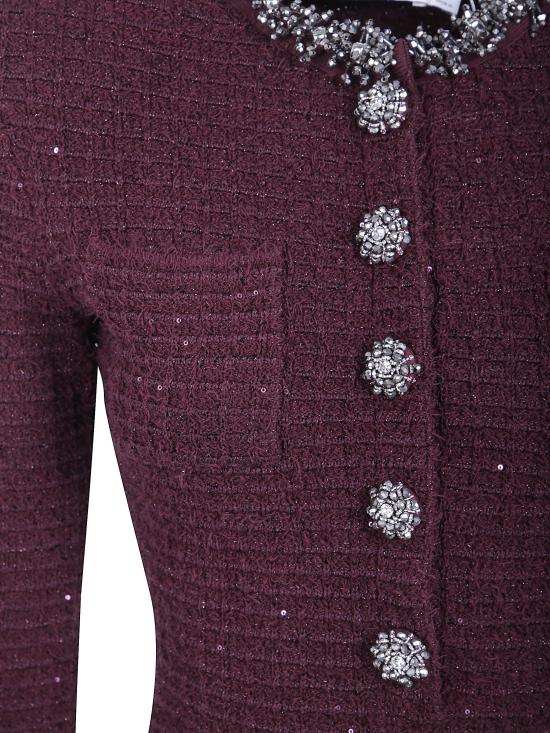 26FW 셀프 포트레이트 숏 원피스 SC26 152S BURGUNDY - SELF PORTRAIT