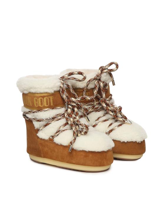 26FW 문부츠 아이콘 나일론 로우 부츠 80D1409580 MA03 WHISKY OFF WHITE - MOON BOOT