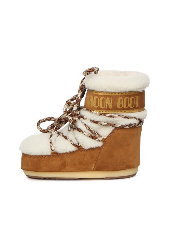 26FW 문부츠 아이콘 나일론 로우 부츠 80D1409580 MA03 WHISKY OFF WHITE - MOON BOOT