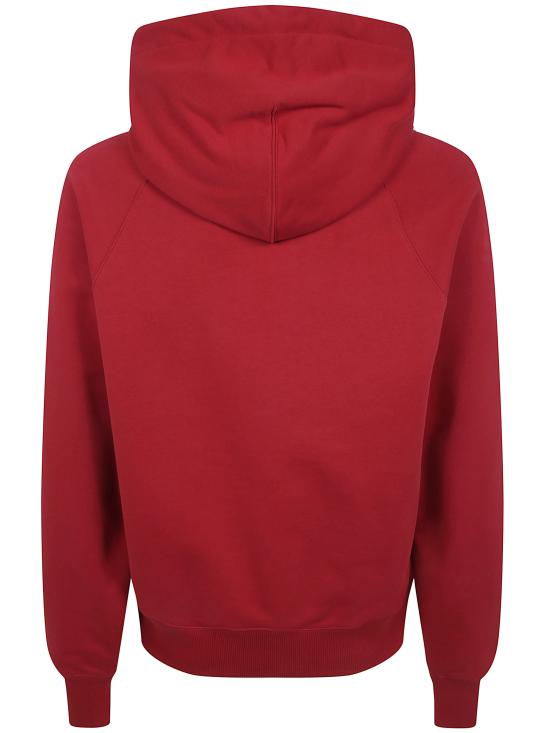 26FW 아미 후드 티셔츠 USW803 JE0273 A202 RED RUBIN IVORY - AMI