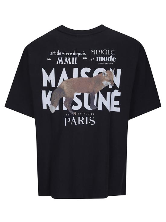 26FW 메종키츠네 반팔 티셔츠 MQMJT02KJ0119 P199 BLACK - MAISON KITSUNE