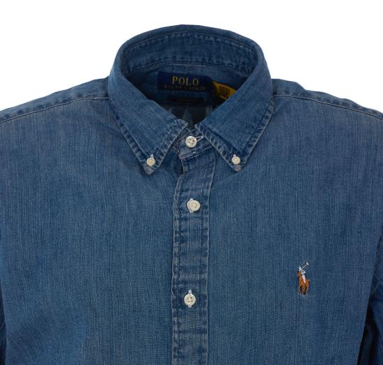 26FW 폴로 랄프로렌 포니로고 자수 데님 셔츠 710792043001 DENIM BLUE - POLO RALPH LAUREN
