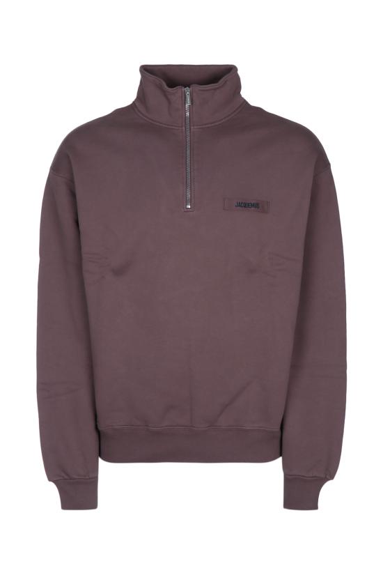 26FW 자크뮈스 하프 집업 스웨트 셔츠 SSM00313AJ00174 850 Brown