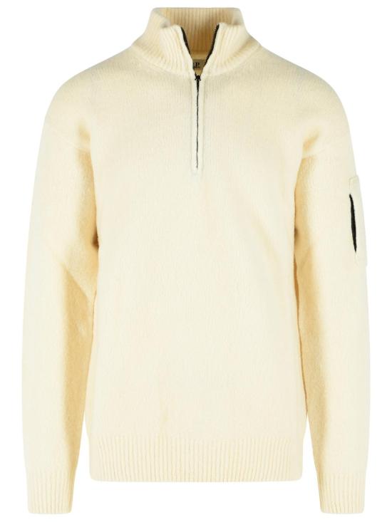 26FW 씨피 컴퍼니 집업 니트 21CMKN263A 110509A103 White