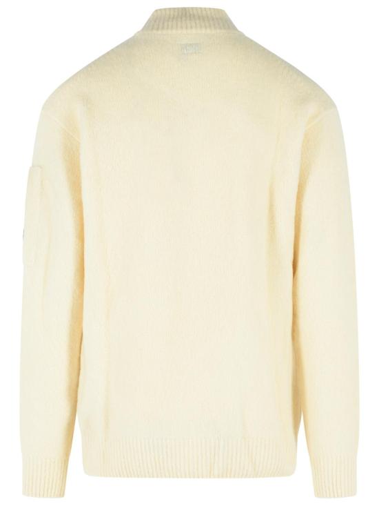26FW 씨피 컴퍼니 집업 니트 21CMKN263A 110509A103 White - C.P. COMPANY