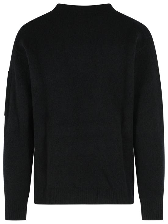 26FW 씨피 컴퍼니 렌즈 울 크루넥 스웨터 21CMKN262A 110509A999 Black - C.P. COMPANY