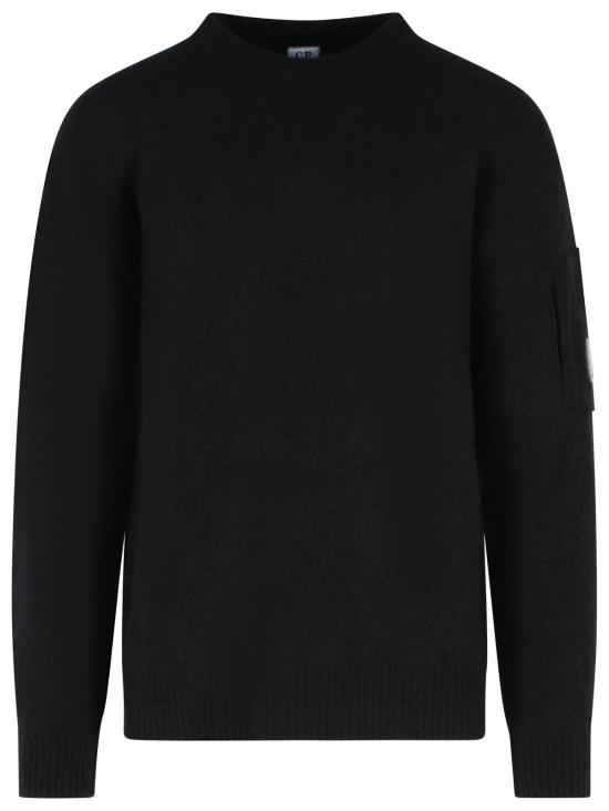 26FW 씨피 컴퍼니 렌즈 울 크루넥 스웨터 21CMKN262A 110509A999 Black