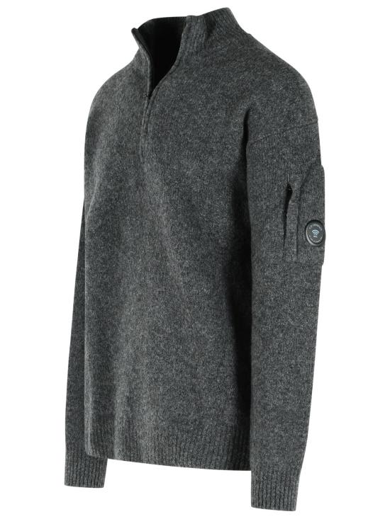 26FW 씨피 컴퍼니 집업 니트 21CMKN263A 110509A985 Grey - C.P. COMPANY