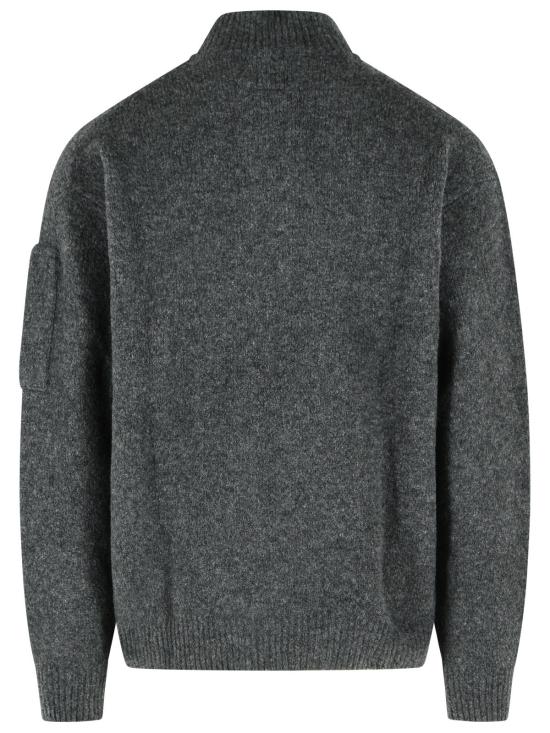 26FW 씨피 컴퍼니 집업 니트 21CMKN263A 110509A985 Grey - C.P. COMPANY