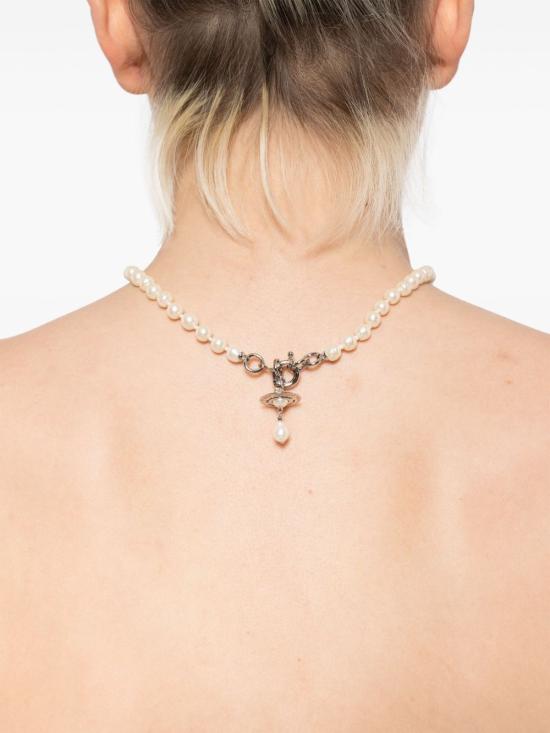 26FW 비비안웨스트우드 알렉사 펄 목걸이 63010111 02P226PLATINUM CREAMROSE - VIVIENNE WESTWOOD