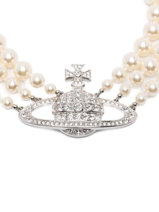 26FW 비비안웨스트우드 펄 바스 릴리프 초커 63030007 02P127PLATINUM PEARL - VIVIENNE WESTWOOD