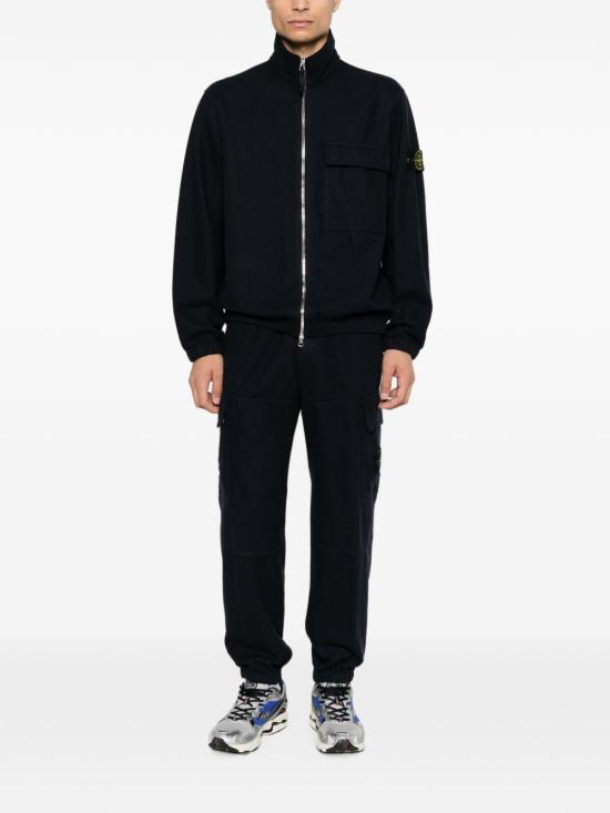 26FW 스톤 아일랜드 플라넬 오버셔츠 울 나일론 자켓 L2S151200033 S0451V0020 NAVY BLUE - STONE ISLAND