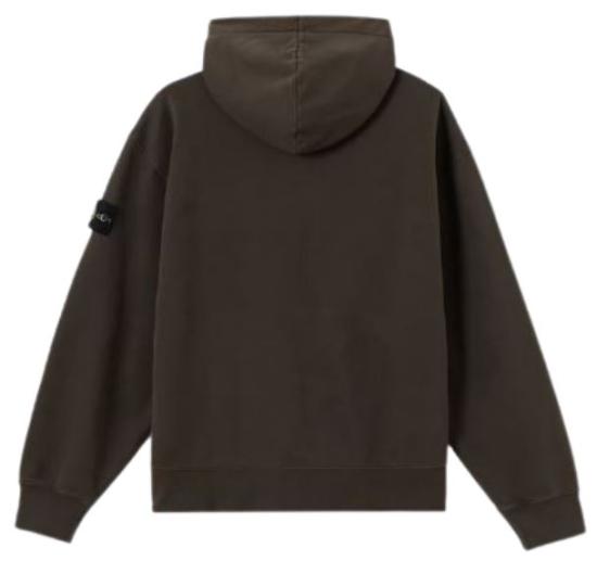 26FW 스톤 아일랜드 오가닉 코튼 플리스 와펜 집업 후드 티셔츠 L2S156100009 S0051V0078 COAL GREY - STONE ISLAND