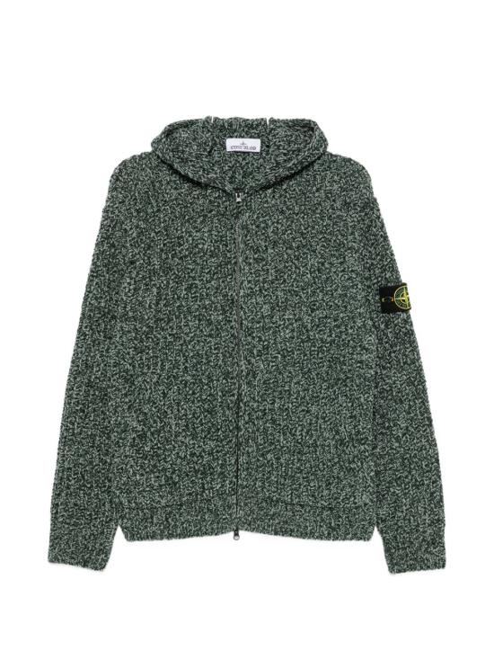 26FW 스톤 아일랜드 몰리네 코튼 세닐 루즈핏 후드 집업 L2S155100065 S0N16V0M5S DARK GREEN MELANGE