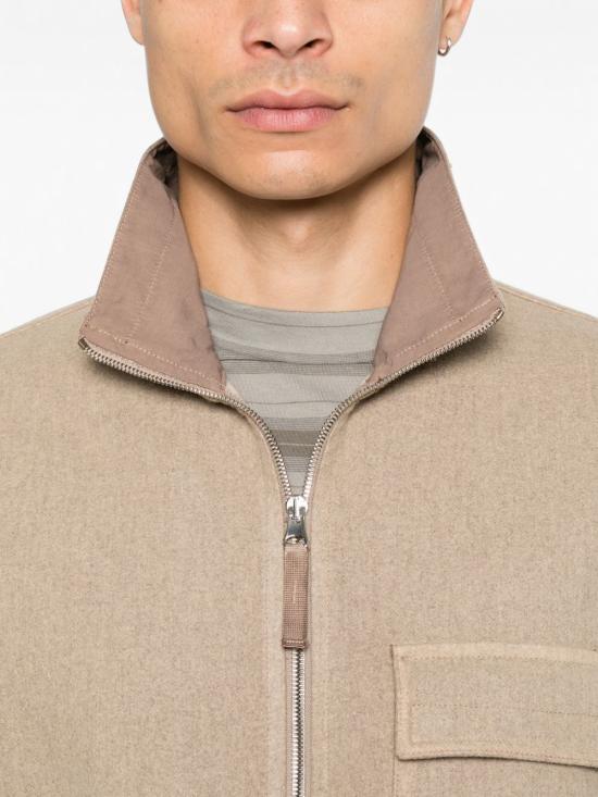 26FW 스톤 아일랜드 플라넬 오버셔츠 울 나일론 자켓 L2S151200033 S0451V0094 BISCUIT - STONE ISLAND