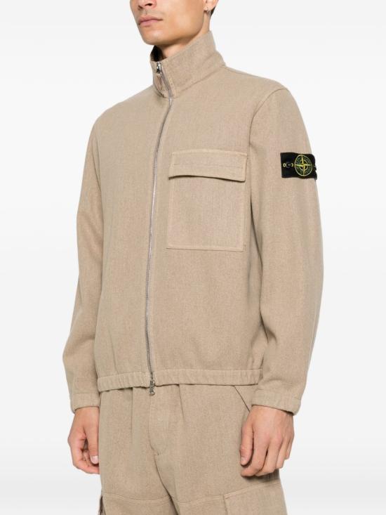 26FW 스톤 아일랜드 플라넬 오버셔츠 울 나일론 자켓 L2S151200033 S0451V0094 BISCUIT - STONE ISLAND