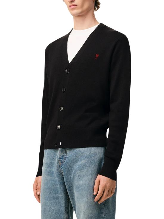 26FW 아미 ADC 울 V넥 가디건 HKC361 001009 BLACK - AMI