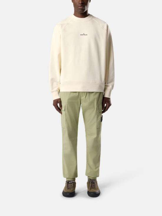 26FW 스톤 아일랜드 오가닉 코튼 플리스 오버사이즈핏 크루넥 스웨트셔츠 L2S156100008S0466 V0093 IVORY - STONE ISLAND