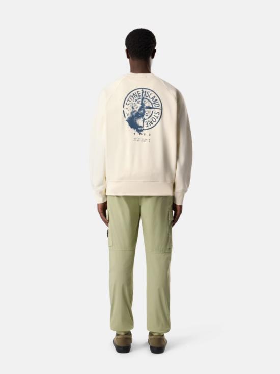 26FW 스톤 아일랜드 오가닉 코튼 플리스 오버사이즈핏 크루넥 스웨트셔츠 L2S156100008S0466 V0093 IVORY - STONE ISLAND