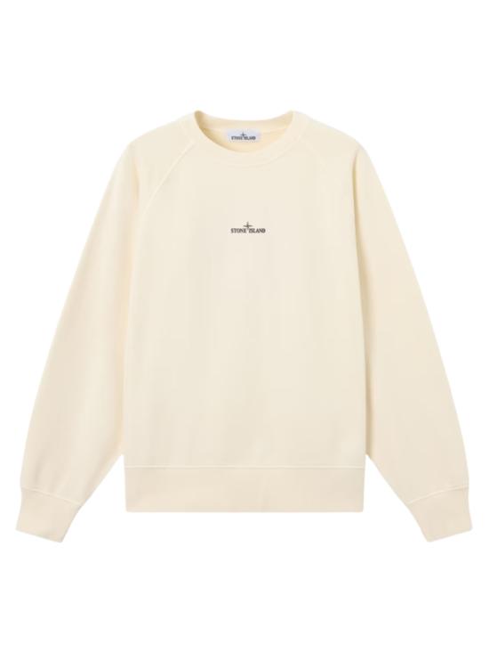 26FW 스톤 아일랜드 오가닉 코튼 플리스 오버사이즈핏 크루넥 스웨트셔츠 L2S156100008S0466 V0093 IVORY