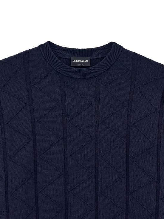 26FW 조르지오 아르마니 스웨터 GM003944 AF28177U8139 NAVY - GIORGIO ARMANI