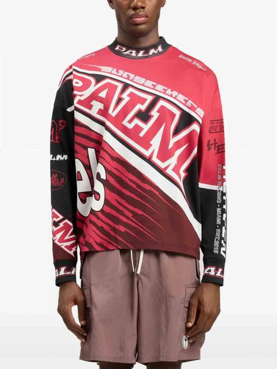 26SS 팜앤젤스 탑 PMAB05IS26JER0012510 RED - PALM ANGELS
