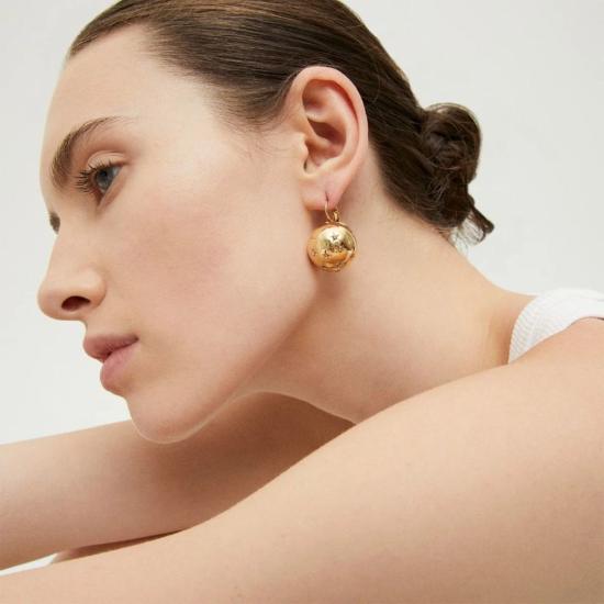  가스 비쥬 이어링 라지 코멧 라인스톤 귀걸이 골드 - GAS BIJOUX