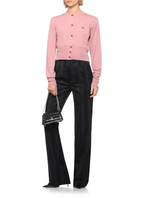 26FW 비비안웨스트우드 베아 크롭드 가디건 1803002U Y005EG406 PINK - VIVIENNE WESTWOOD