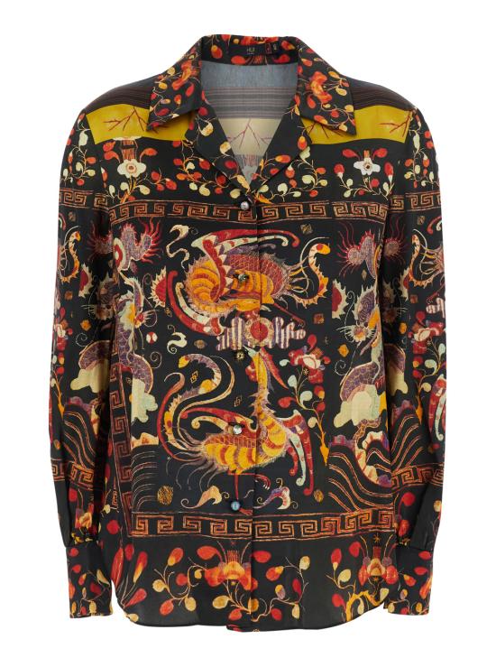26FW 후이 블라우스/셔츠 HW31GD3727BLUEFLORAL Multicolor