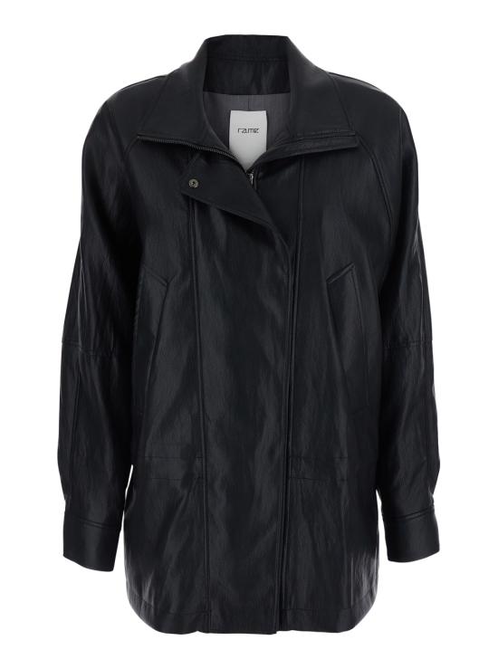 26FW 라메 수트 자켓 NFCAP04TEC0091JETBL Black
