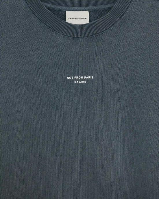 26FW 드롤드무슈 긴팔 티셔츠 SW148 CO127 DARK GREY - DROLE DE MONSIEUR