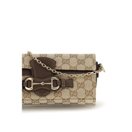26FW 구찌 홀스빗 체인 지갑 GUA006YUFAGH89651BB BEIGE - GUCCI
