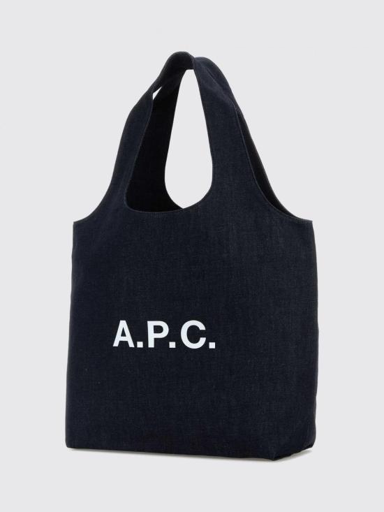 26FW 아페쎄 나논 로고 토트백 COHIZM61565 IAI Indigo - A.P.C.