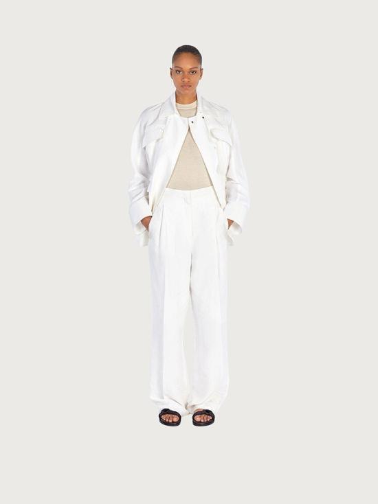 살바토레 페라가모 팬츠 01a0b0a9 eee7 7752 a748 00055127ff34 WHITE - SALVATORE FERRAGAMO