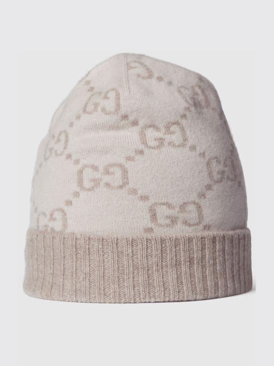 26FW 구찌 GG 캐시미어 자카드 비니 8113923GAC0 9165 White - GUCCI